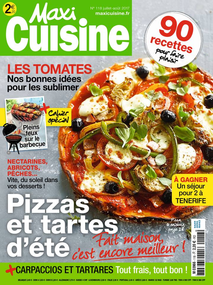 MAXI CUISINE 03 juillet 2017 Abonnement à MAXI CUISINE Pas Cher avec le BOUQUET ePresse.fr