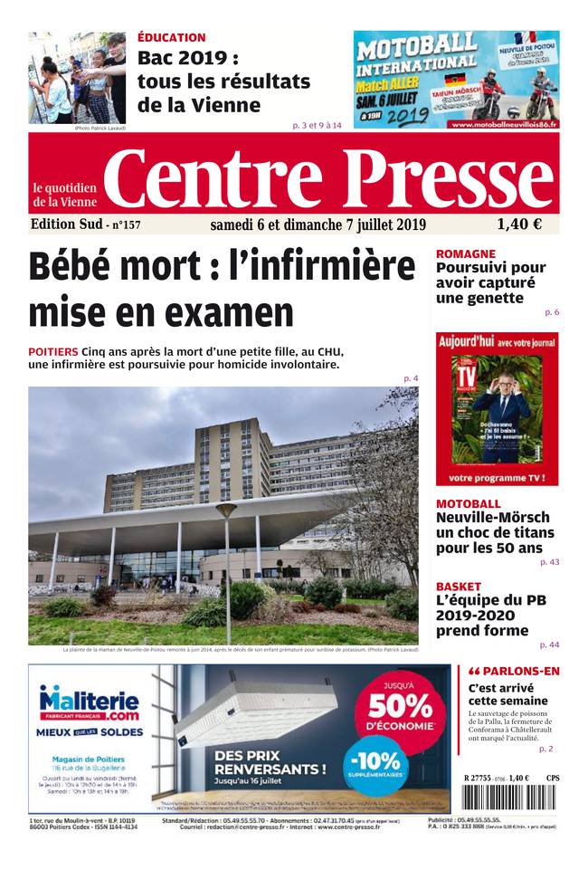 Centre Presse 06 juillet 2019 Abonnement Centre Presse Pas Cher avec le BOUQUET INFO ePresse.fr