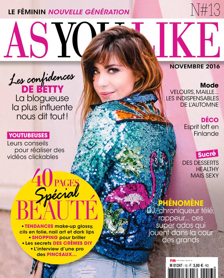 As You Like 02 novembre 2016 As You Like N°13 du 02 novembre 2016 à télécharger sur iPad