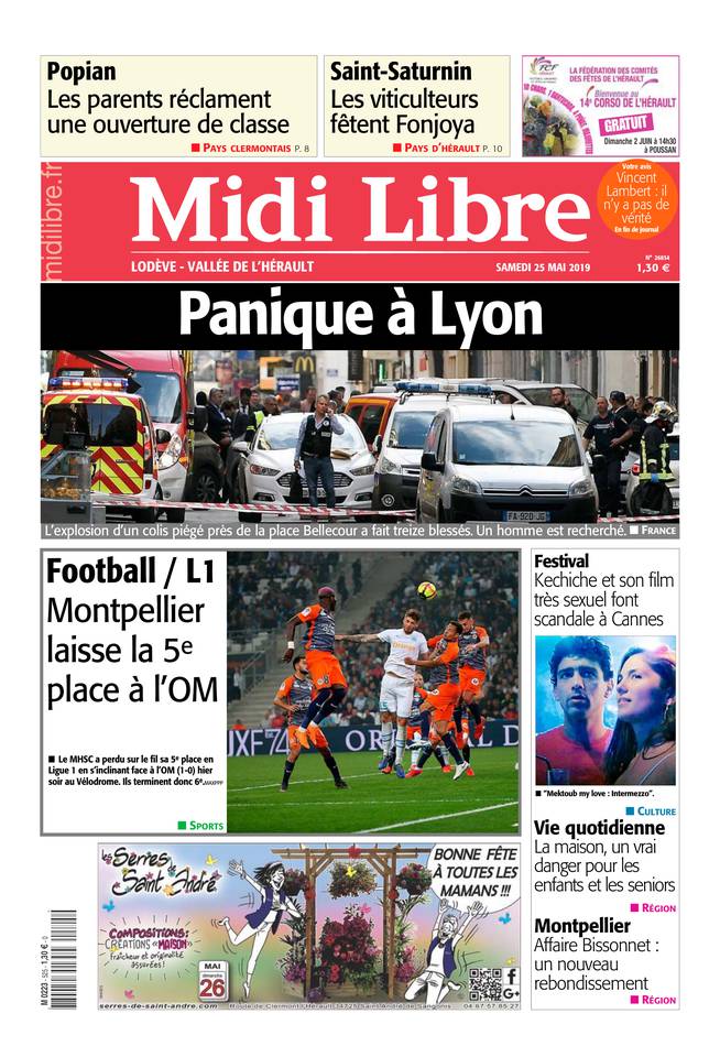 Midi Libre 25 mai 2019 Abonnement à Midi Libre Pas Cher avec le BOUQUET INFO ePresse.fr