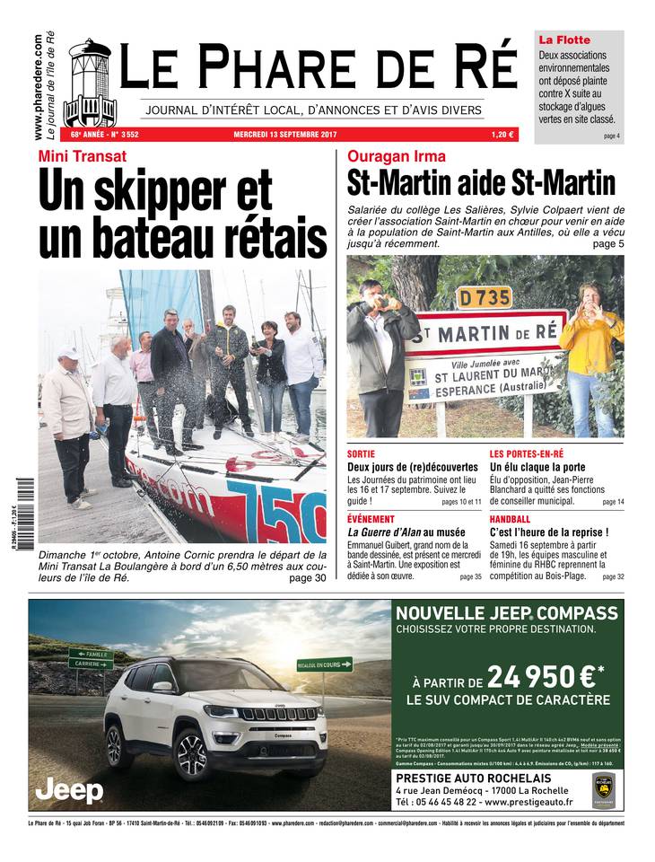 Le Phare de Ré 13 septembre 2017 Abonnement Le Phare de Ré Pas Cher avec le BOUQUET INFO ePresse.fr