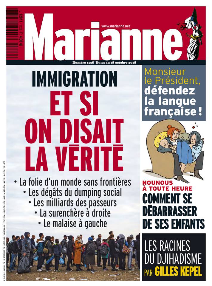 Marianne 12 octobre 2018 Marianne N°1126 du 12 octobre 2018 à télécharger sur iPad