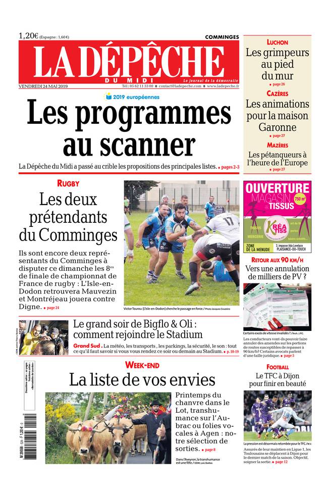 La Dépêche du Midi 24 mai 2019 Abonnement à La Dépêche du Midi Pas Cher avec le BOUQUET ePresse.fr