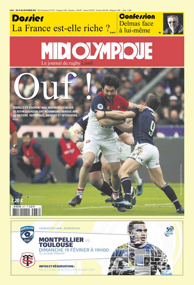 Midi Olympique Rouge 13 février 2017 Midi Olympique Rouge du 13 février 2017 à télécharger sur iPad