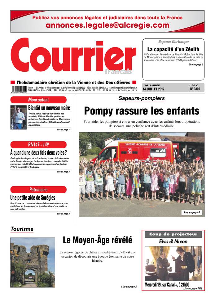 Courrier Français 14 juillet 2017 Courrier Français du 14 juillet 2017 à télécharger sur iPad