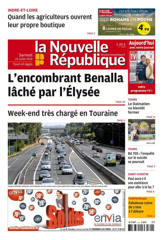 La Nouvelle République 21 juillet 2018 Abonnement Nouvelle République Pas Cher avec le BOUQUET ePresse.fr