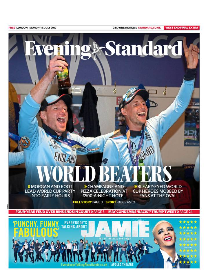 Evening Standard 15 juillet 2019 Abonnement London Evening Standard Pas Cher avec le BOUQUET ePresse.fr