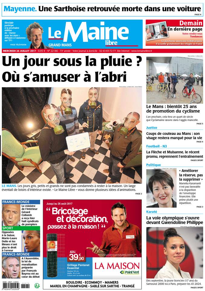Le Maine Libre 26 juillet 2017 Le Maine Libre du 26 juillet 2017