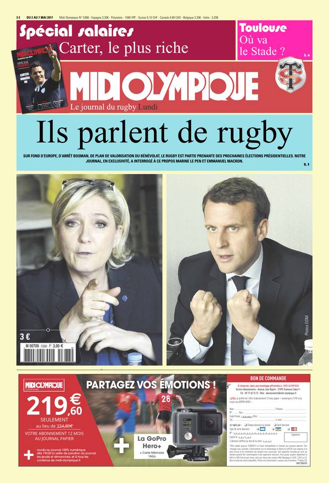 Midi Olympique Rouge 02 mai 2017 Midi Olympique Rouge du 02 mai 2017 à télécharger sur iPad