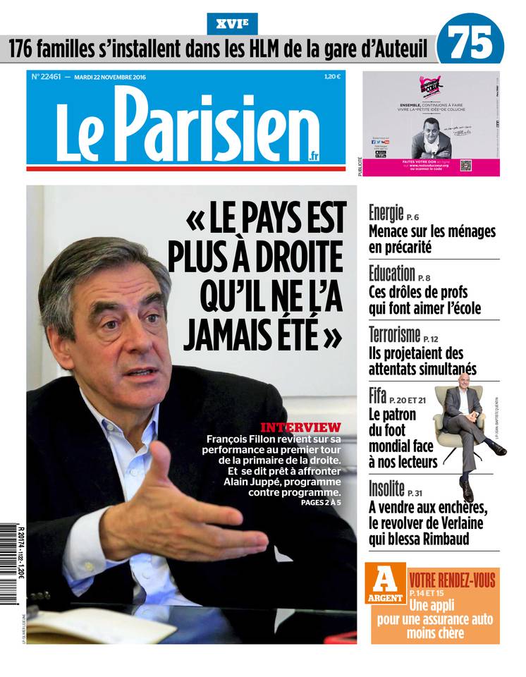 Le Parisien 22 novembre 2016 Le Parisien du 22 novembre 2016 à télécharger sur iPad