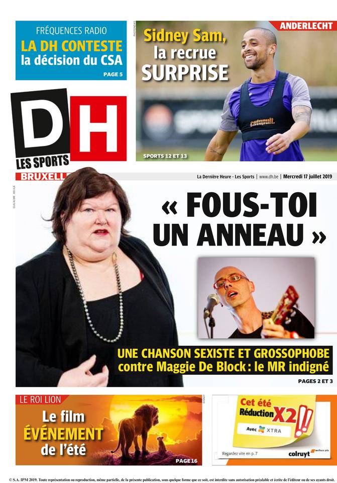 La Dernière Heure/Les Sports 17 juillet 2019 Abonnement La Dernière Heure/Les Sports Pas Cher avec le BOUQUET ePresse.fr
