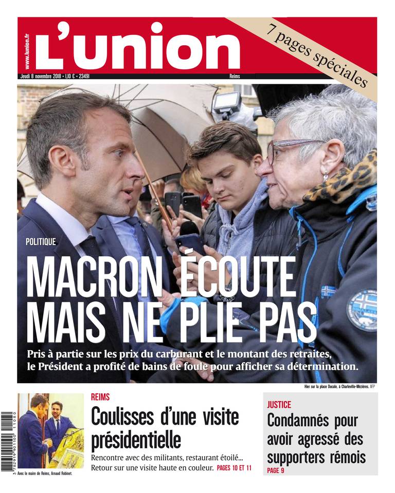 L'Union Ardennes 08 novembre 2018 L'Union Ardennes du 08 novembre 2018 à télécharger sur iPad