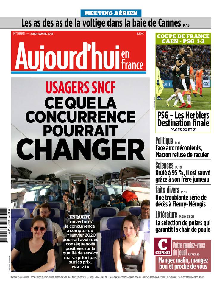 Aujourd'hui en France 19 avril 2018 Abonnement Aujourd’hui en France Pas Cher avec le BOUQUET ePresse.fr