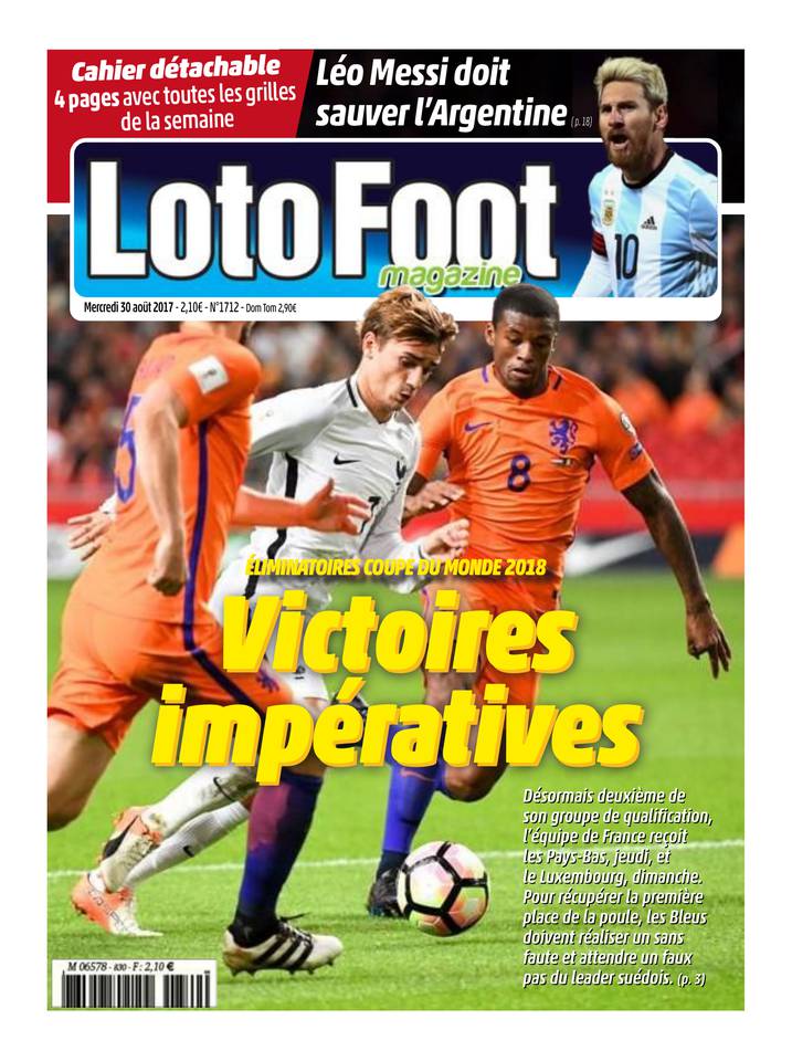 Loto Foot Magazine 30 août 2017 Loto Foot Magazine du 30 août 2017 à télécharger sur iPad