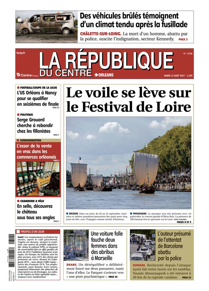 La République du Centre 22 août 2017 Abonnement République du Centre Pas Cher avec le BOUQUET ePresse.fr