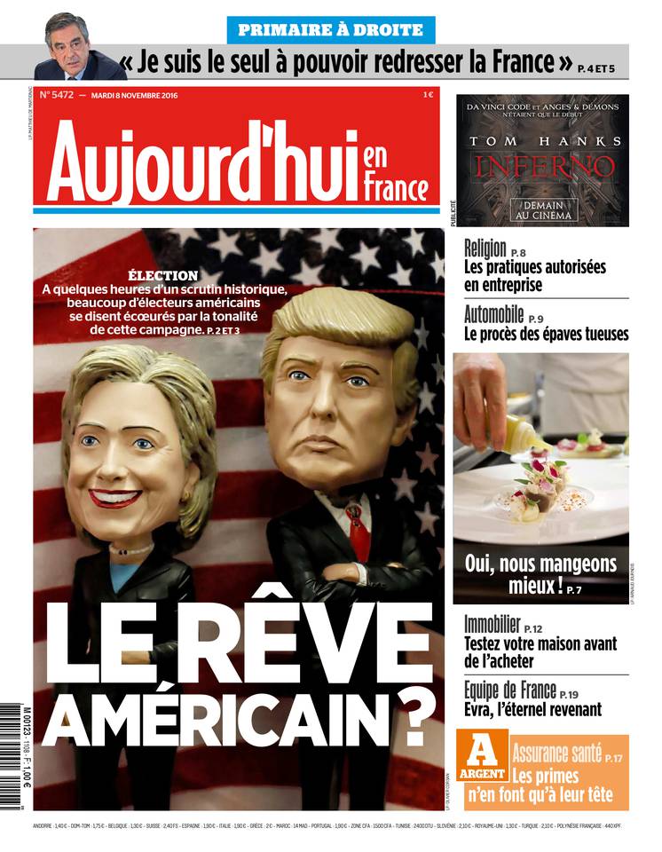 Aujourd'hui en France 08 novembre 2016 Aujourd'hui en France du 08 novembre 2016 à télécharger sur iPad