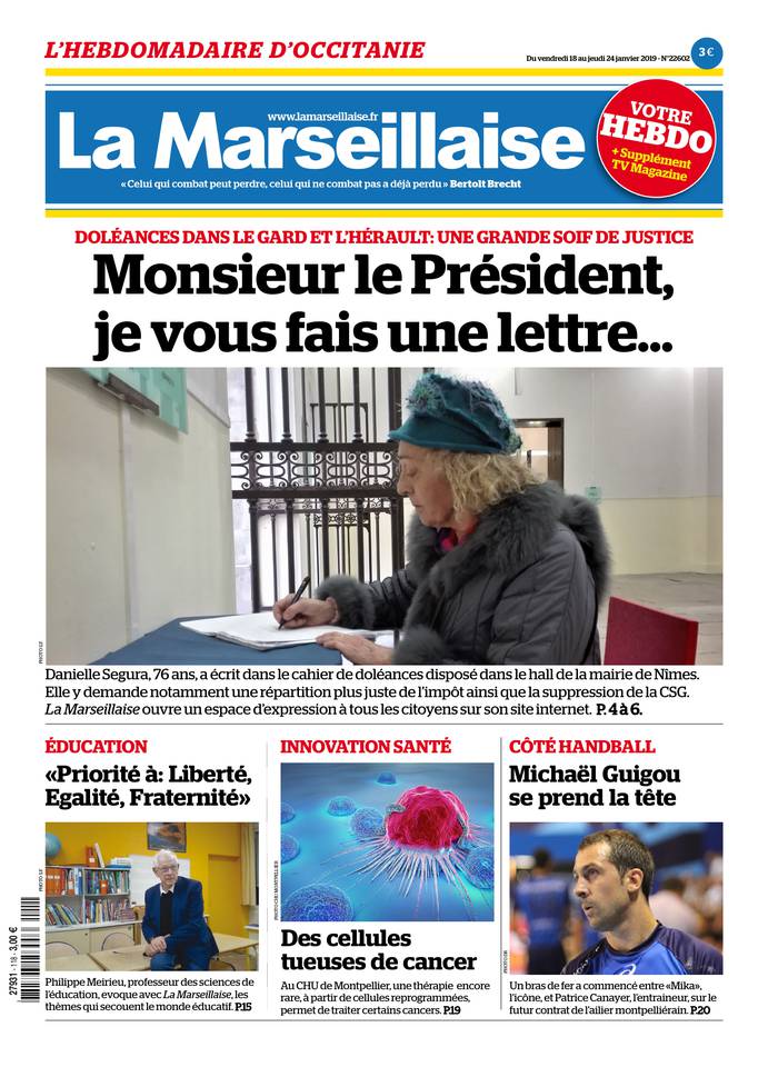 La Marseillaise Languedoc 18 janvier 2019 Abonnement L’Hérault du Jour Pas Cher avec BOUQUET INFO ePresse.fr