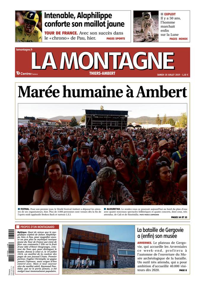 La Montagne 20 juillet 2019 Abonnement La Montagne Pas Cher avec le BOUQUET INFO ePresse.fr