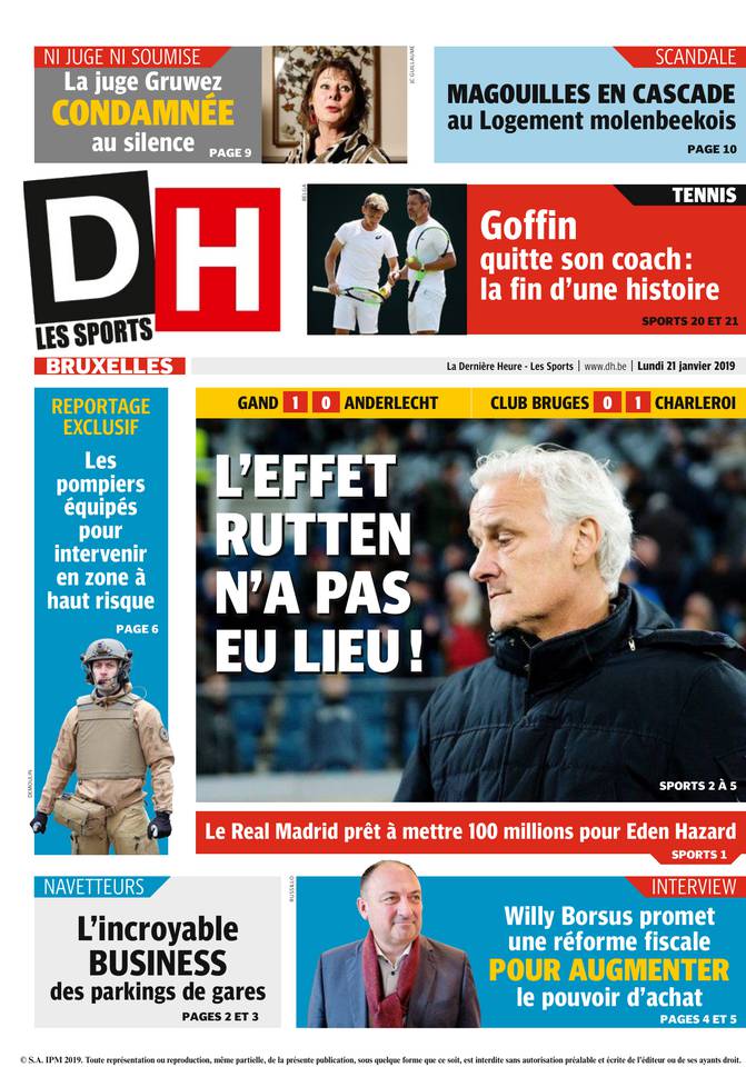 La Dernière Heure/Les Sports 21 janvier 2019 Abonnement La Dernière Heure/Les Sports Pas Cher avec le BOUQUET ePresse.fr