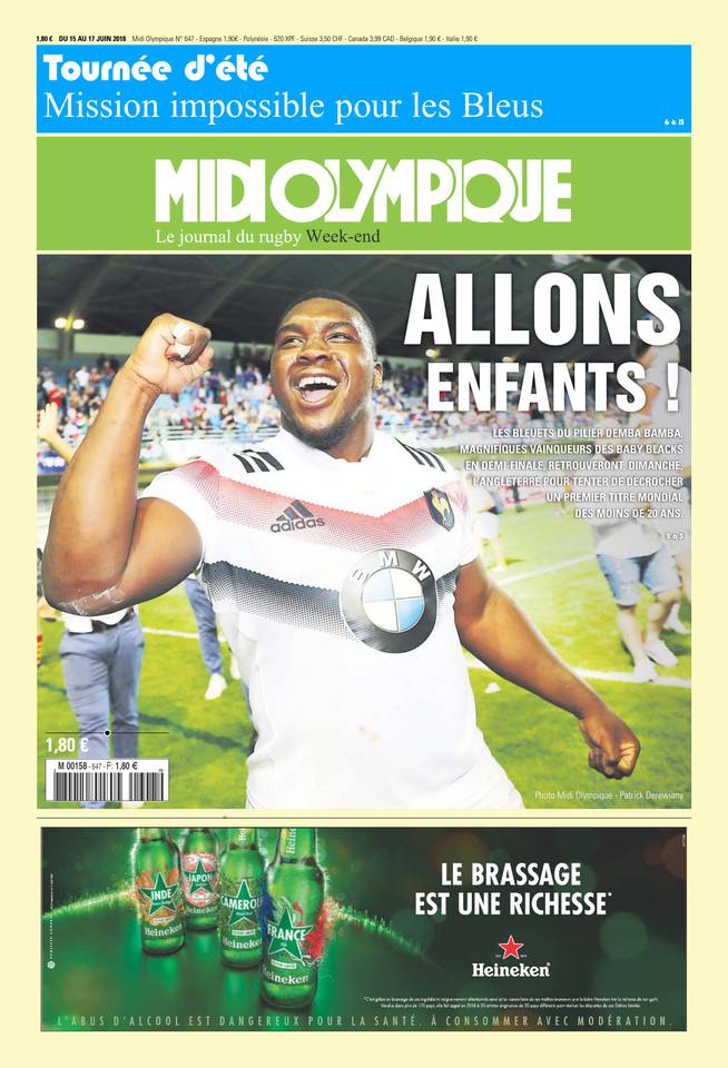 Midi Olympique Vert 15 juin 2018 Abonnement Midi Olympique Pas Cher avec le BOUQUET SPORT ePresse.fr