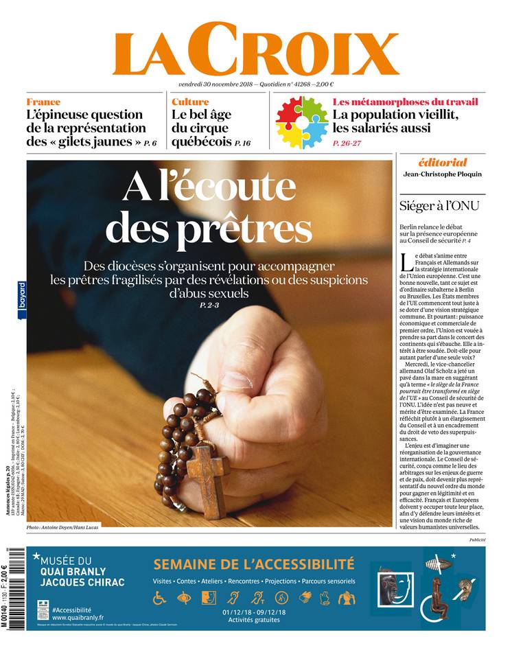 La Croix 30 novembre 2018 La Croix du 30 novembre 2018 à télécharger sur iPad