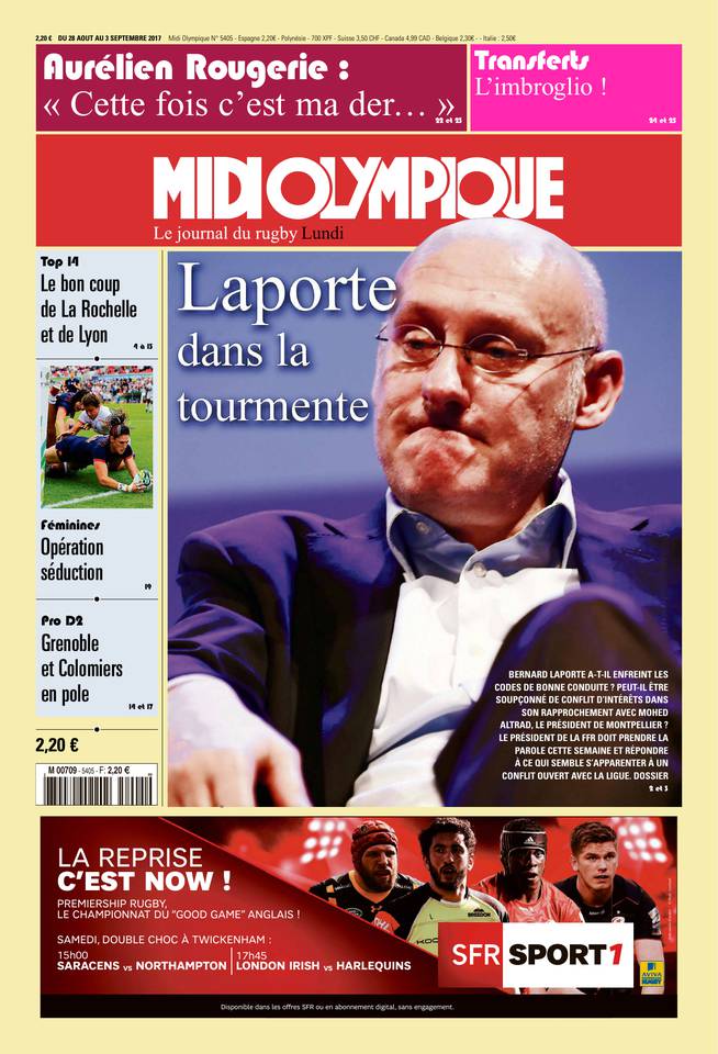 Midi Olympique Rouge 28 août 2017 Midi Olympique Rouge du 28 août 2017 à télécharger sur iPad