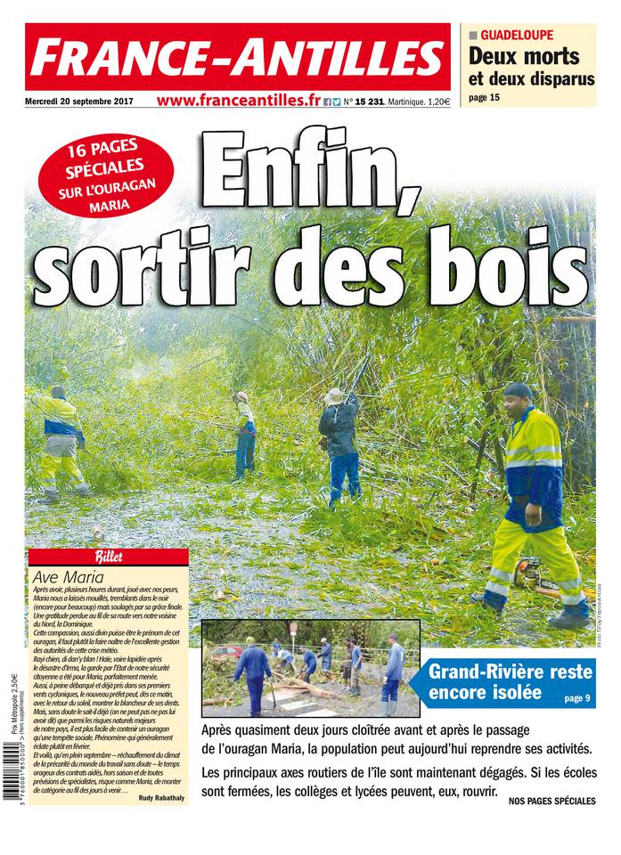 France-Antilles Martinique 20 septembre 2017 Abonnement France-Antilles Martinique Pas Cher avec le BOUQUET ePresse.fr