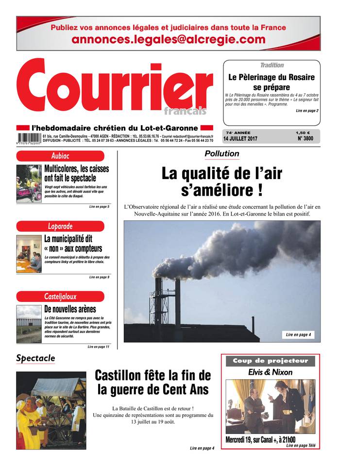Courrier Français 14 juillet 2017 Courrier Français du 14 juillet 2017 à télécharger sur iPad
