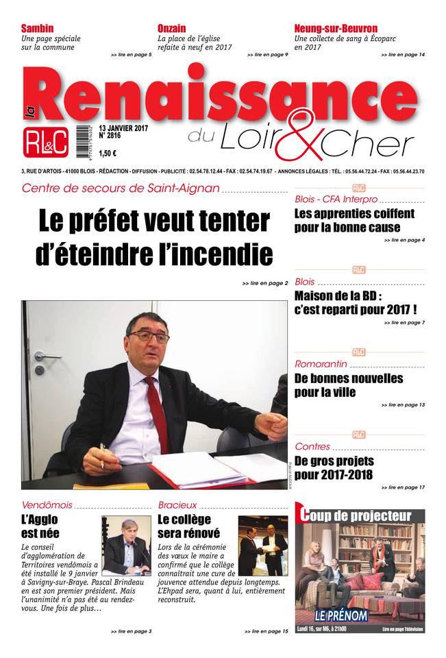 La Renaissance du Loir-et-Cher 13 janvier 2017 La Renaissance du Loir-et-Cher du 13 janvier 2017 à télécharger sur iPad