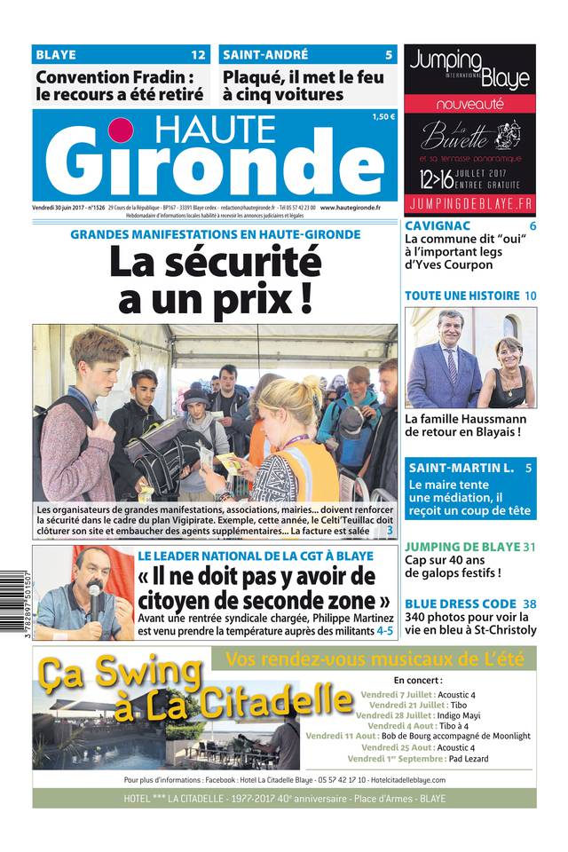 Haute Gironde 30 juin 2017 Haute Gironde du 30 juin 2017 à télécharger sur iPad