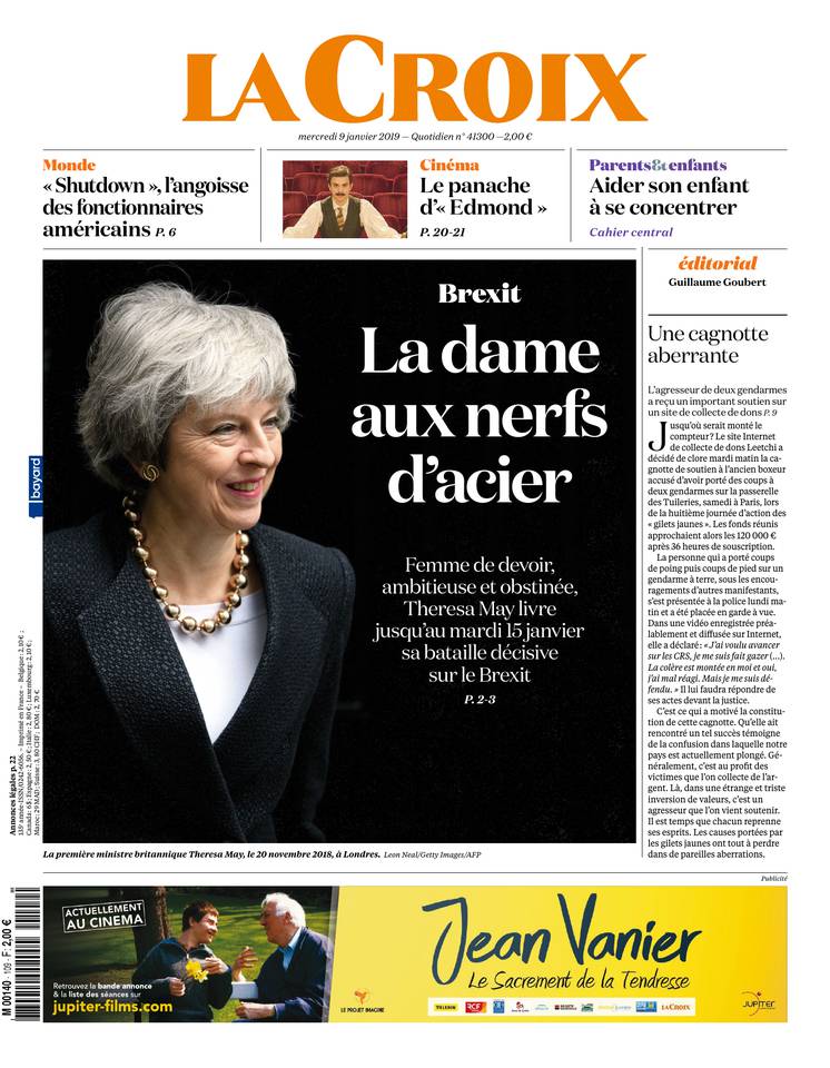 La Croix 09 janvier 2019 La Croix du 09 janvier 2019 à télécharger sur iPad