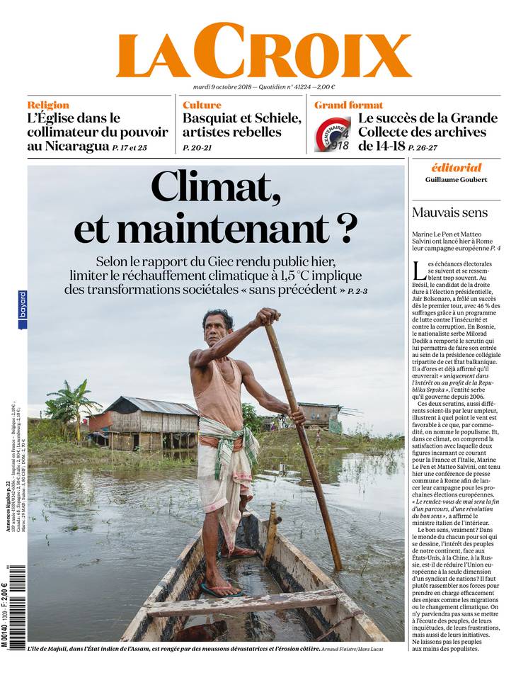 La Croix 09 octobre 2018 La Croix du 09 octobre 2018 à télécharger sur iPad