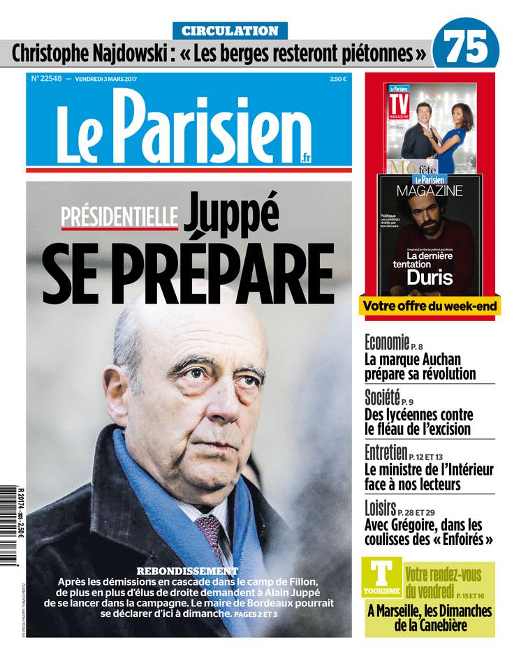 Le Parisien 03 mars 2017 Le Parisien du 03 mars 2017 à télécharger sur iPad