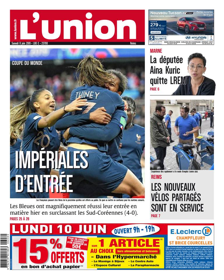 L'Union Ardennes 08 juin 2019 L'Union Ardennes du 08 juin 2019 à télécharger sur iPad
