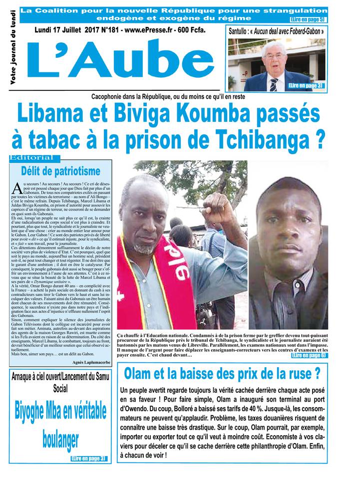L'Aube 17 juillet 2017 L'Aube N°181 du 17 juillet 2017 à télécharger sur iPad