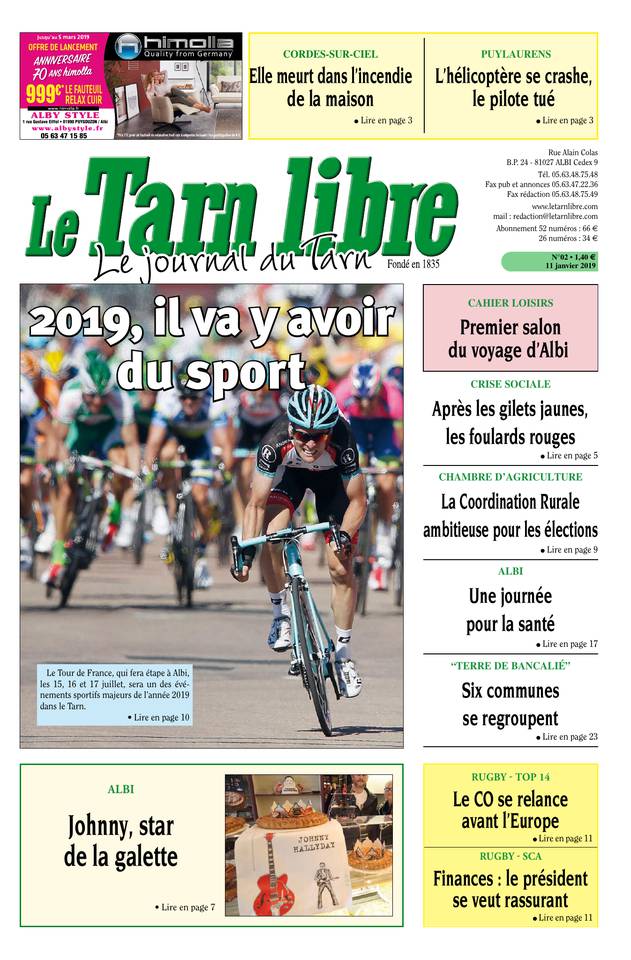 Le Tarn libre 11 janvier 2019 Le Tarn libre du 11 janvier 2019