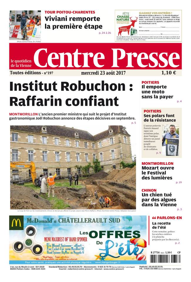Centre Presse 23 août 2017 Abonnement Centre Presse Pas Cher avec le BOUQUET INFO ePresse.fr