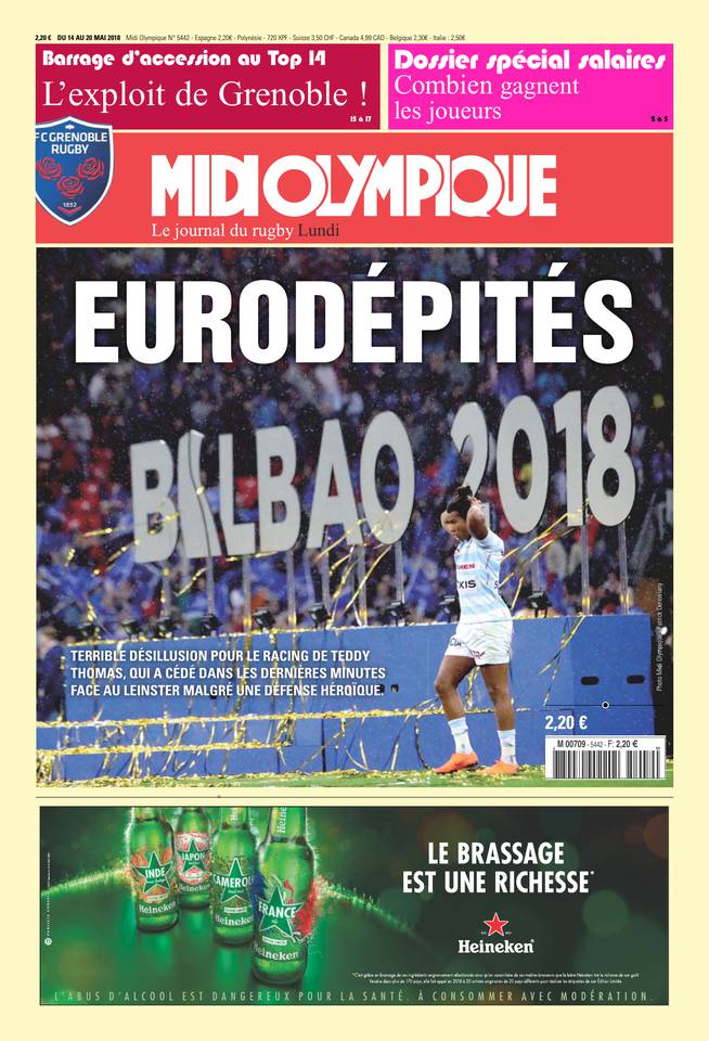 Midi Olympique Rouge 14 mai 2018 Midi Olympique Rouge du 14 mai 2018 à télécharger sur iPad