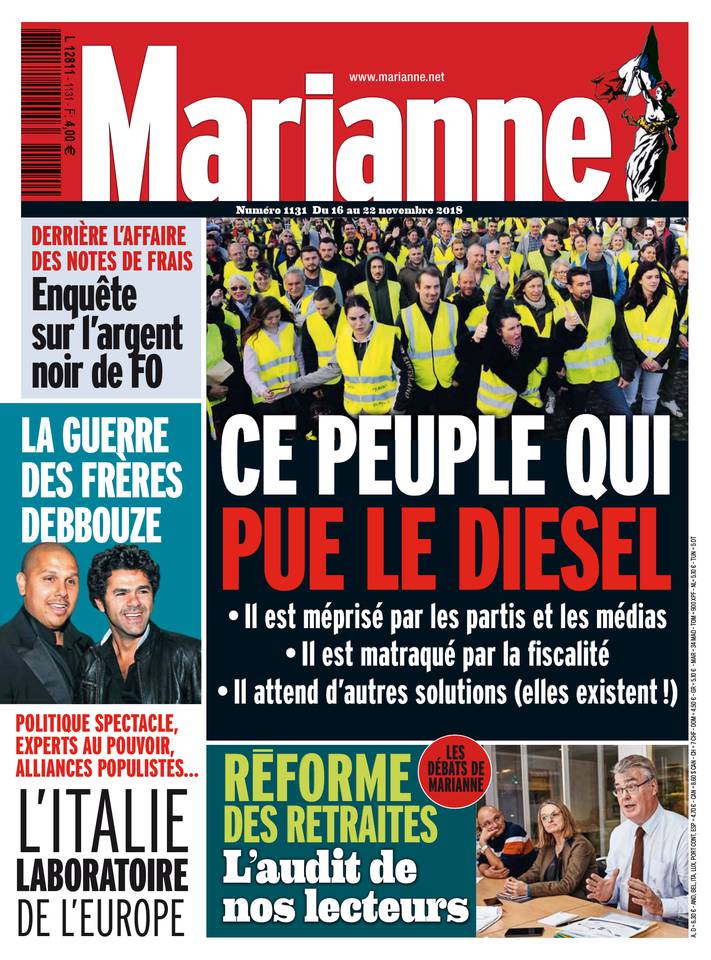 Marianne 16 novembre 2018 Marianne N°1131 du 16 novembre 2018 à télécharger sur iPad