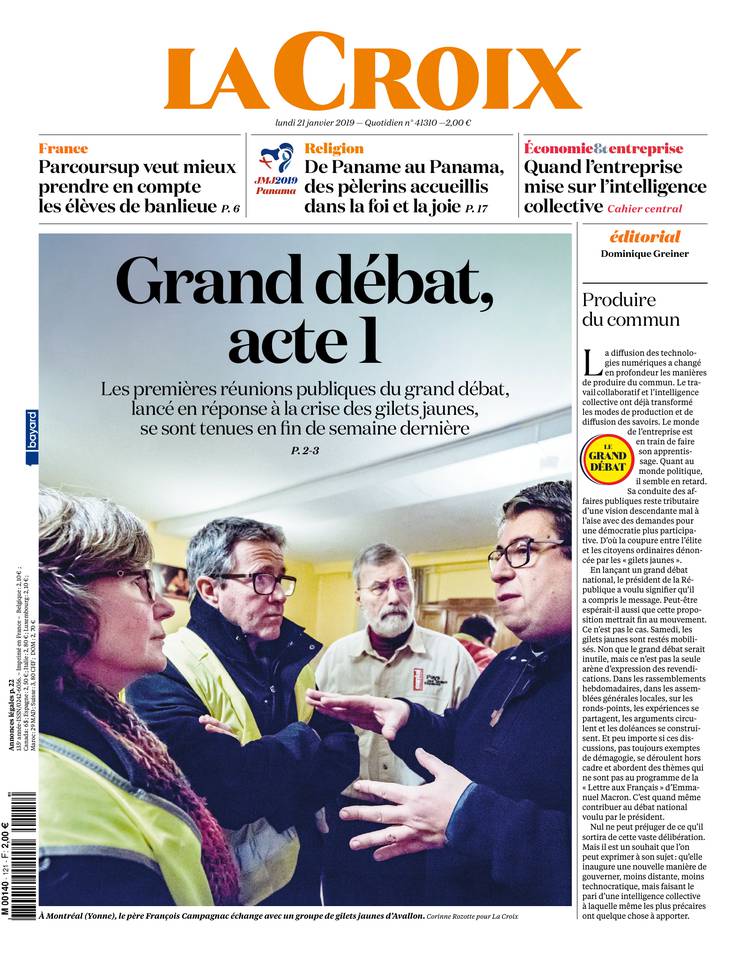 La Croix 21 janvier 2019 Abonnement à La Croix Pas Cher avec le BOUQUET INFO ePresse.fr