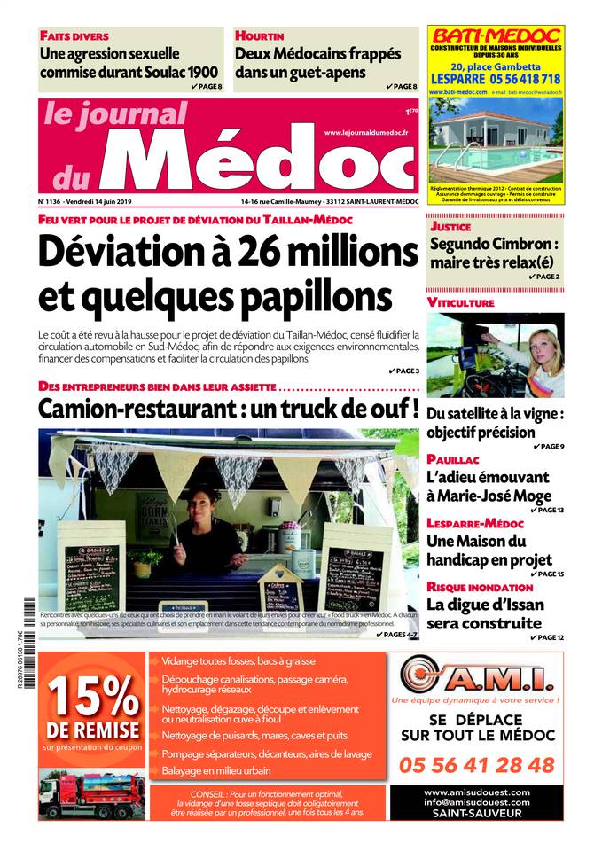 Le Journal du Médoc 13 juin 2019 Abonnement Le Journal du Médoc Pas Cher avec BOUQUET INFO ePresse.fr