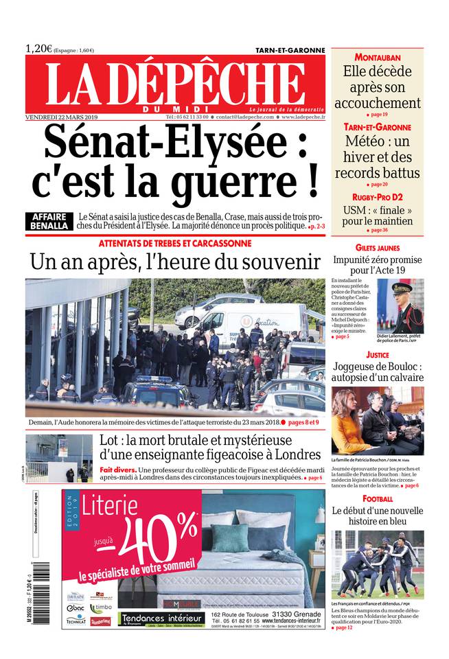 La Dépêche du Midi 22 mars 2019 Abonnement à La Dépêche du Midi Pas Cher avec le BOUQUET ePresse.fr