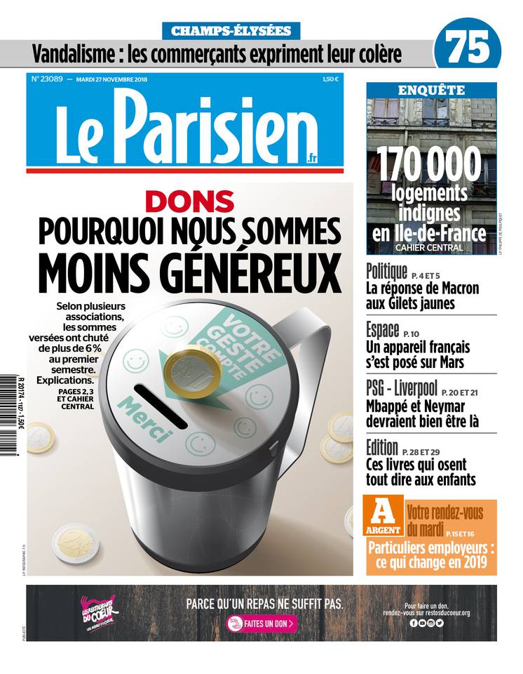 Le Parisien 27 novembre 2018 Le Parisien du 27 novembre 2018 à télécharger sur iPad