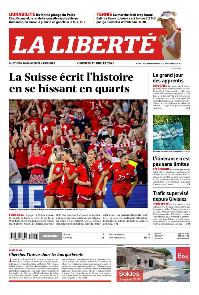 Couverture du magazine en date du 2025-07-11
