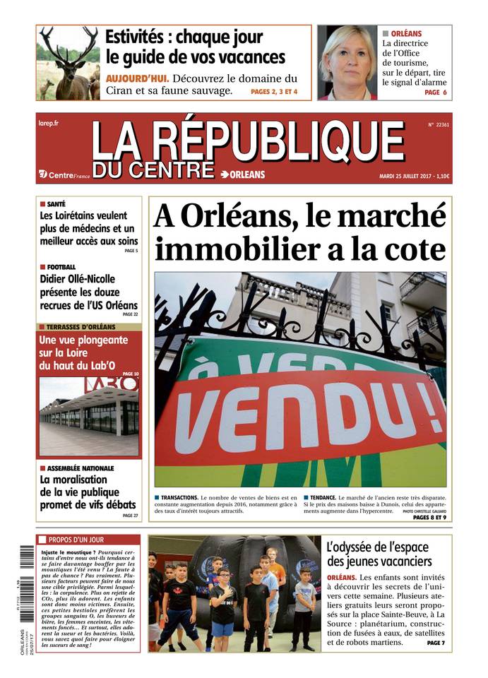 La République du Centre 25 juillet 2017 Abonnement République du Centre Pas Cher avec le BOUQUET ePresse.fr