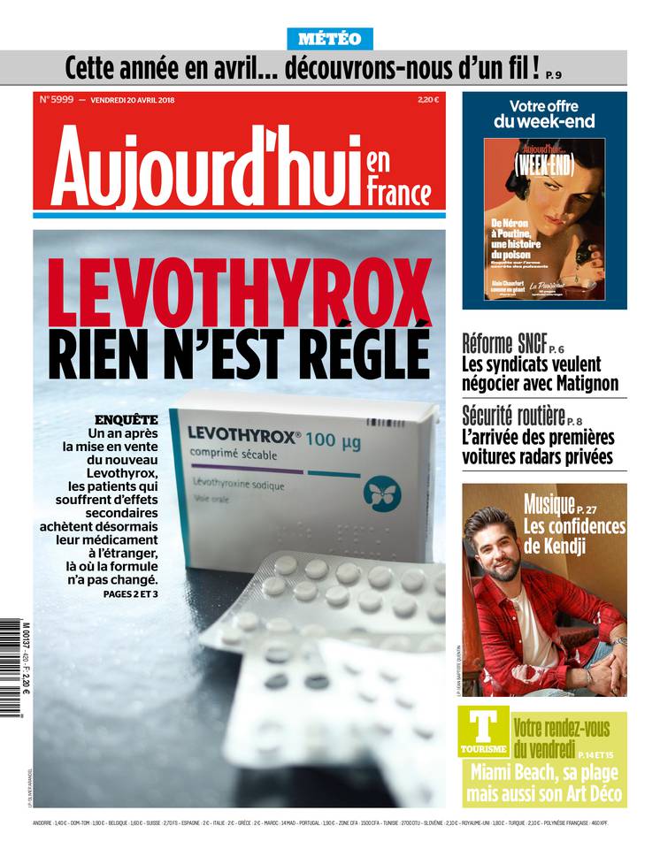Aujourd'hui en France 20 avril 2018 Abonnement Aujourd’hui en France Pas Cher avec le BOUQUET ePresse.fr