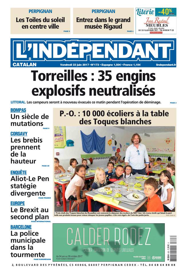 L'Indépendant 23 juin 2017 Abonnement L’Indépendant Pas Cher avec BOUQUET INFO ePresse.fr