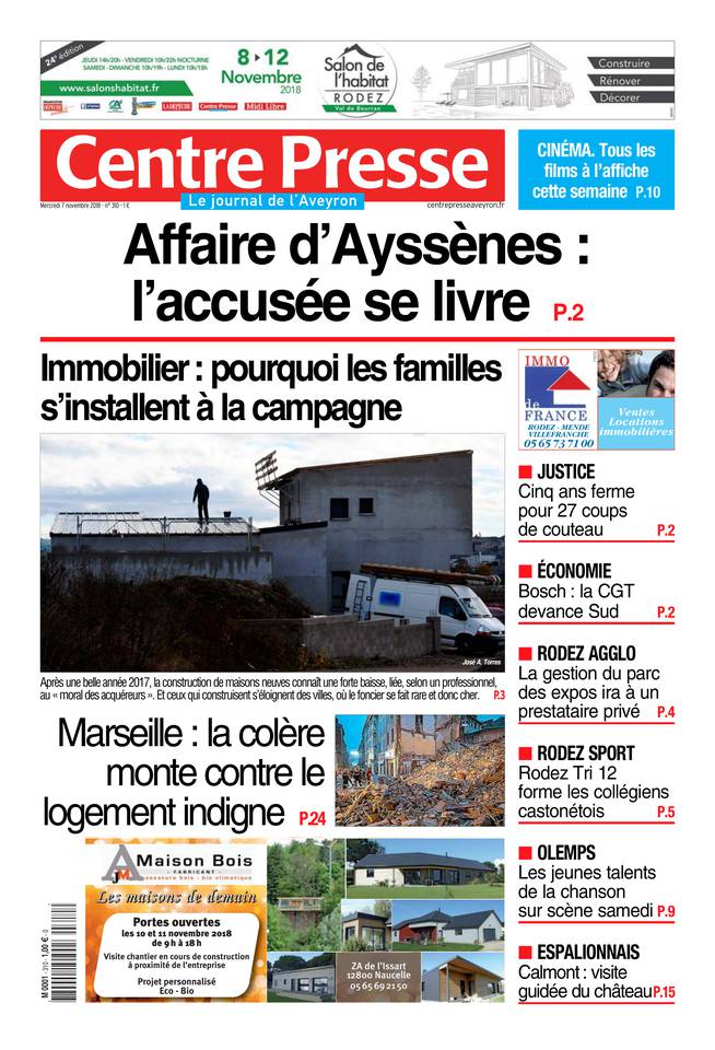 Centre Presse Aveyron 07 novembre 2018 Centre Presse Aveyron du 07 novembre 2018 à télécharger sur iPad