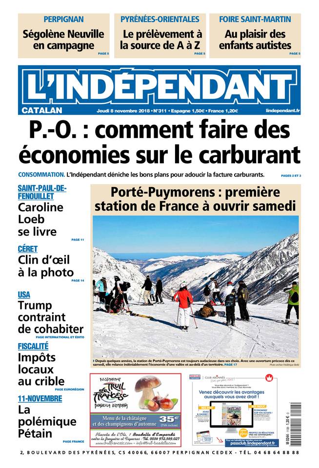 L'Indépendant 08 novembre 2018 L'Indépendant du 08 novembre 2018 à télécharger sur iPad