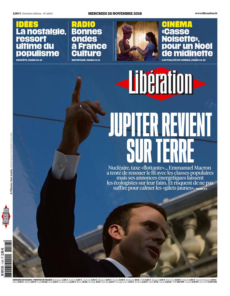Libération 28 novembre 2018 Libération du 28 novembre 2018 à télécharger sur iPad